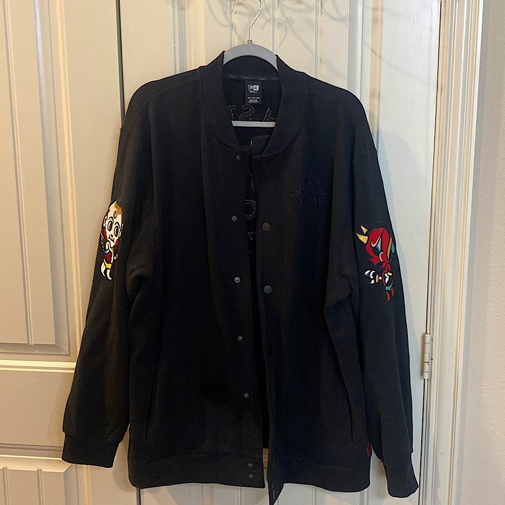 RVCA x EVERLAST collab knit men’s bomber jacket